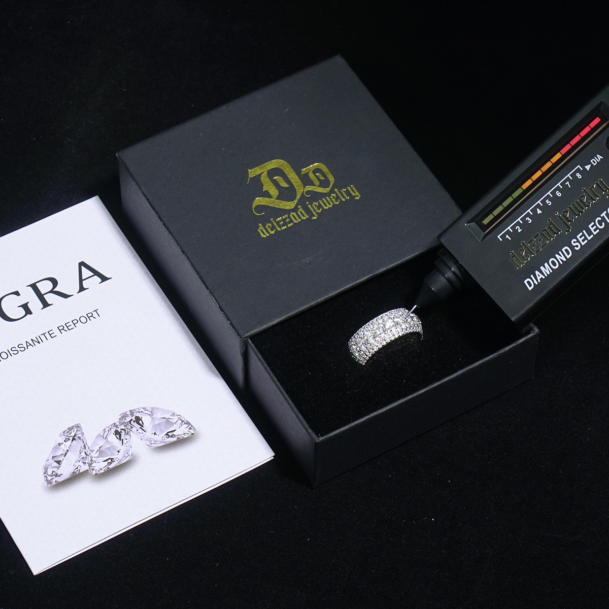 S925 Round VVS Synthetic Moissanite Layered Eternity Ring