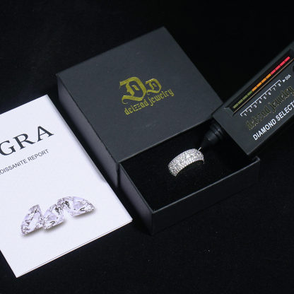 S925 Round VVS Synthetic Moissanite Layered Eternity Ring