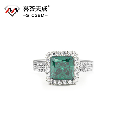 2.5ct Asscher Synthetic Moissanite Elegant Square Ring S925