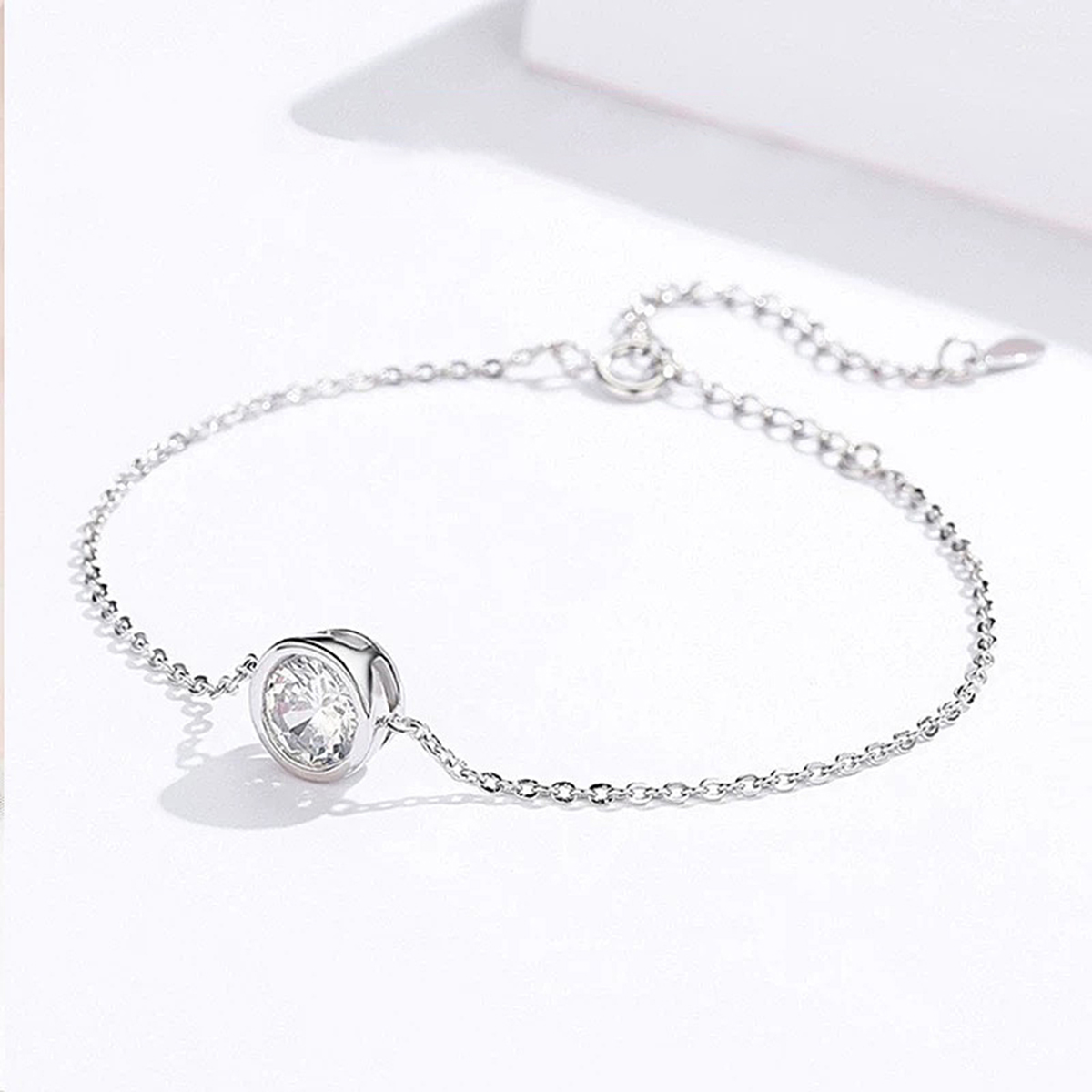 1ct Round Synthetic Moissanite Bubble Bracelet S925