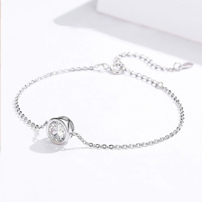 1ct Round Synthetic Moissanite Bubble Bracelet S925