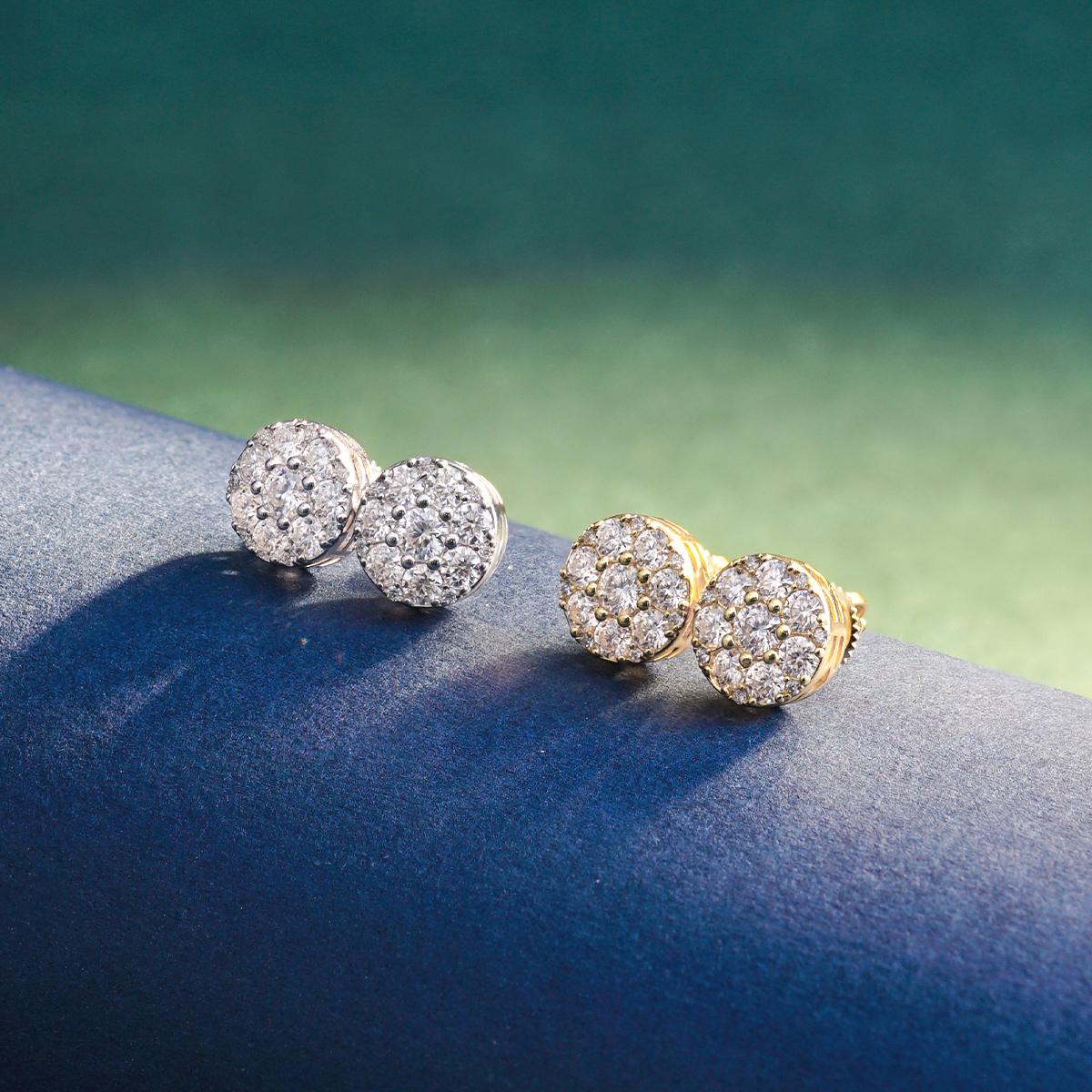 10MM 925S & VVS Moissanite Cluster Halo Stud Earrings