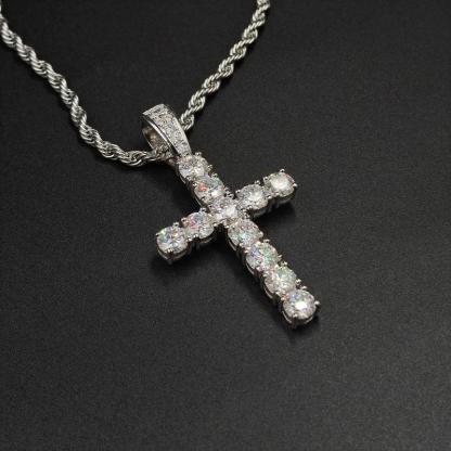 Delzzad Unisex Classic Cross Pendant Necklace Christmas Gifts for Men Women