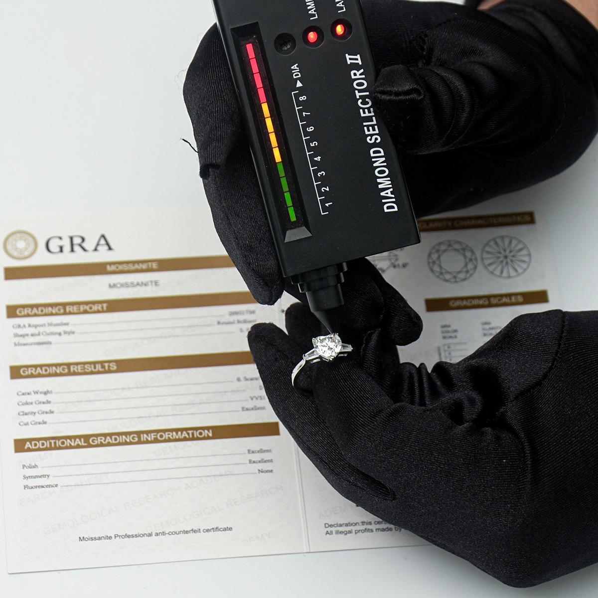 S925 2ct Heart Synthetic Moissanite Engagement Ring