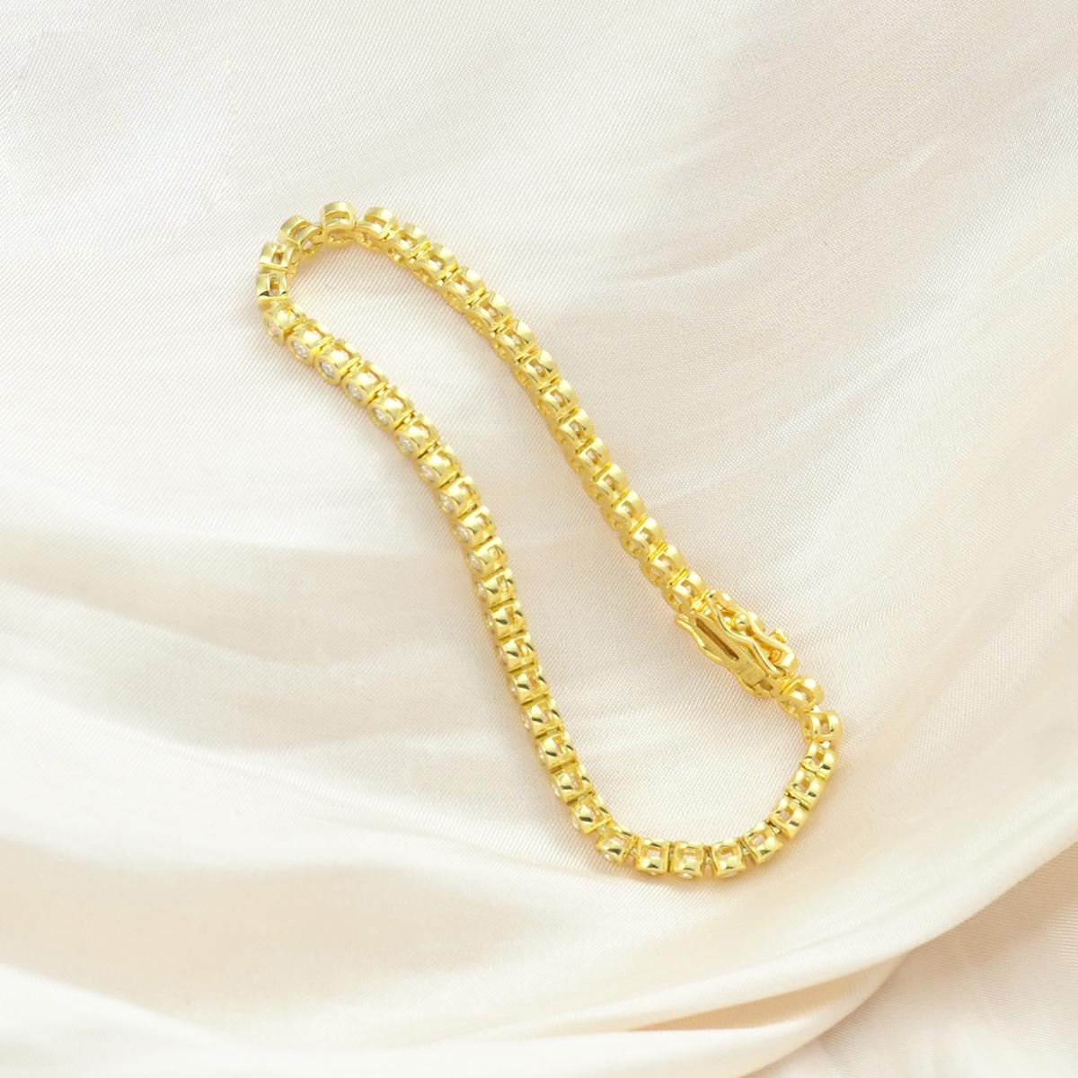 2mm VVS D Color S925 Sterling Silver Synthetic Moissanite Tennis Bracelet