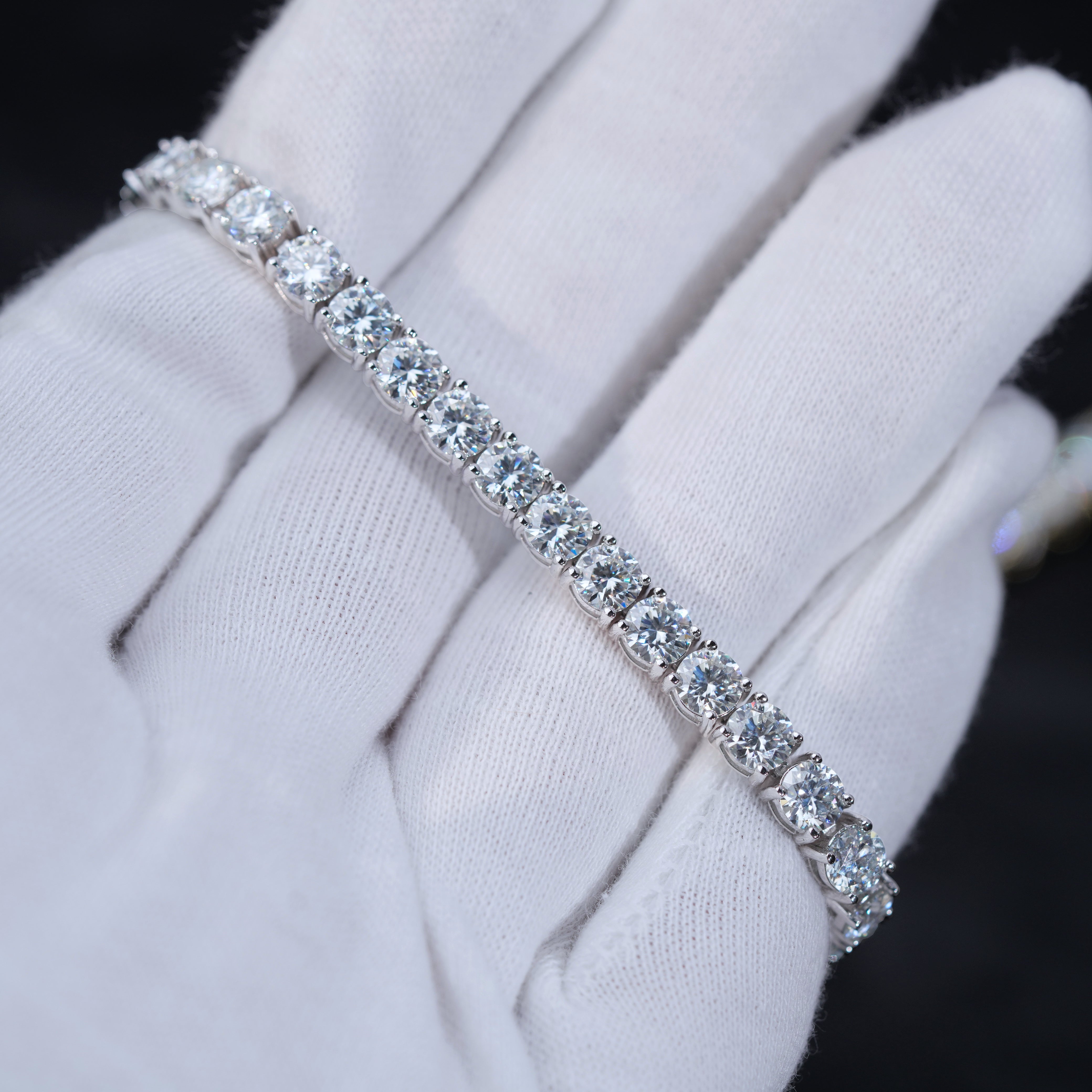 Moissanite Tennis Bracelet 5.5ct-30ct Sterling Silver & VVS Moissanite