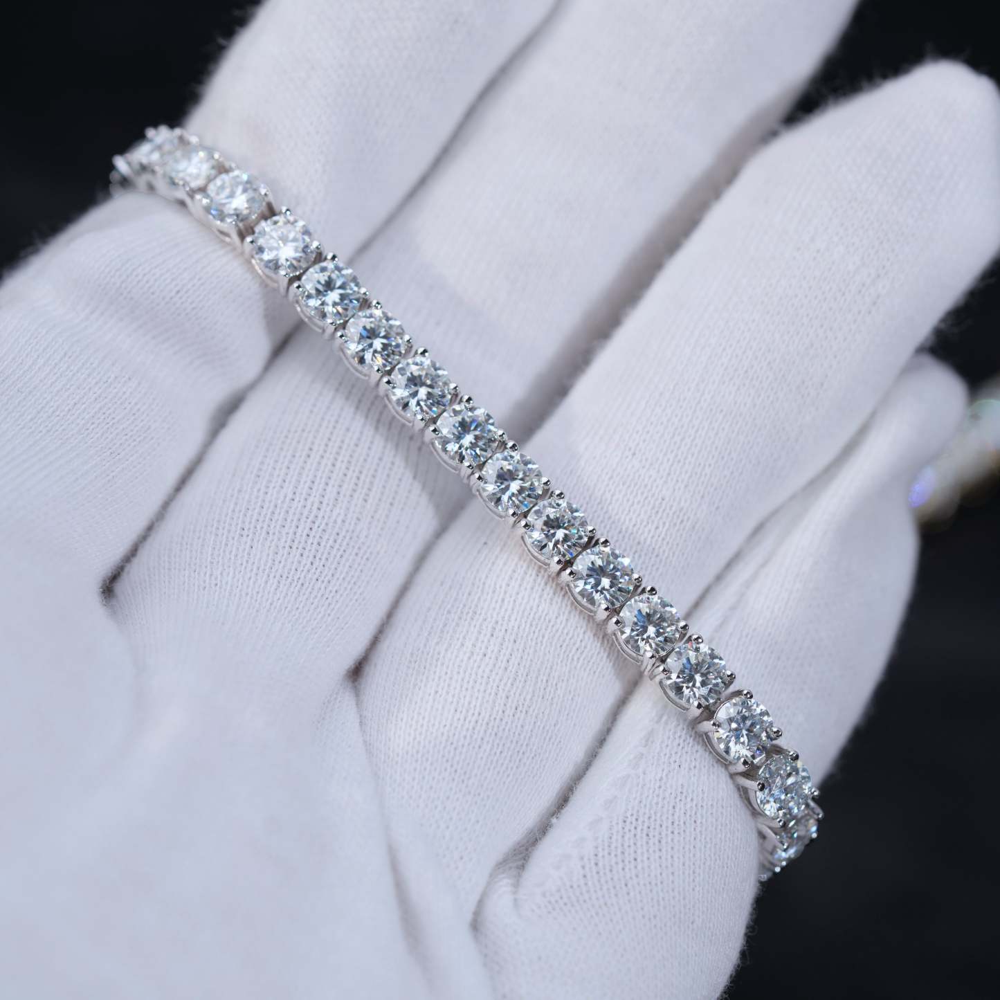 Moissanite Tennis Bracelet 5.5ct-30ct Sterling Silver & VVS Moissanite