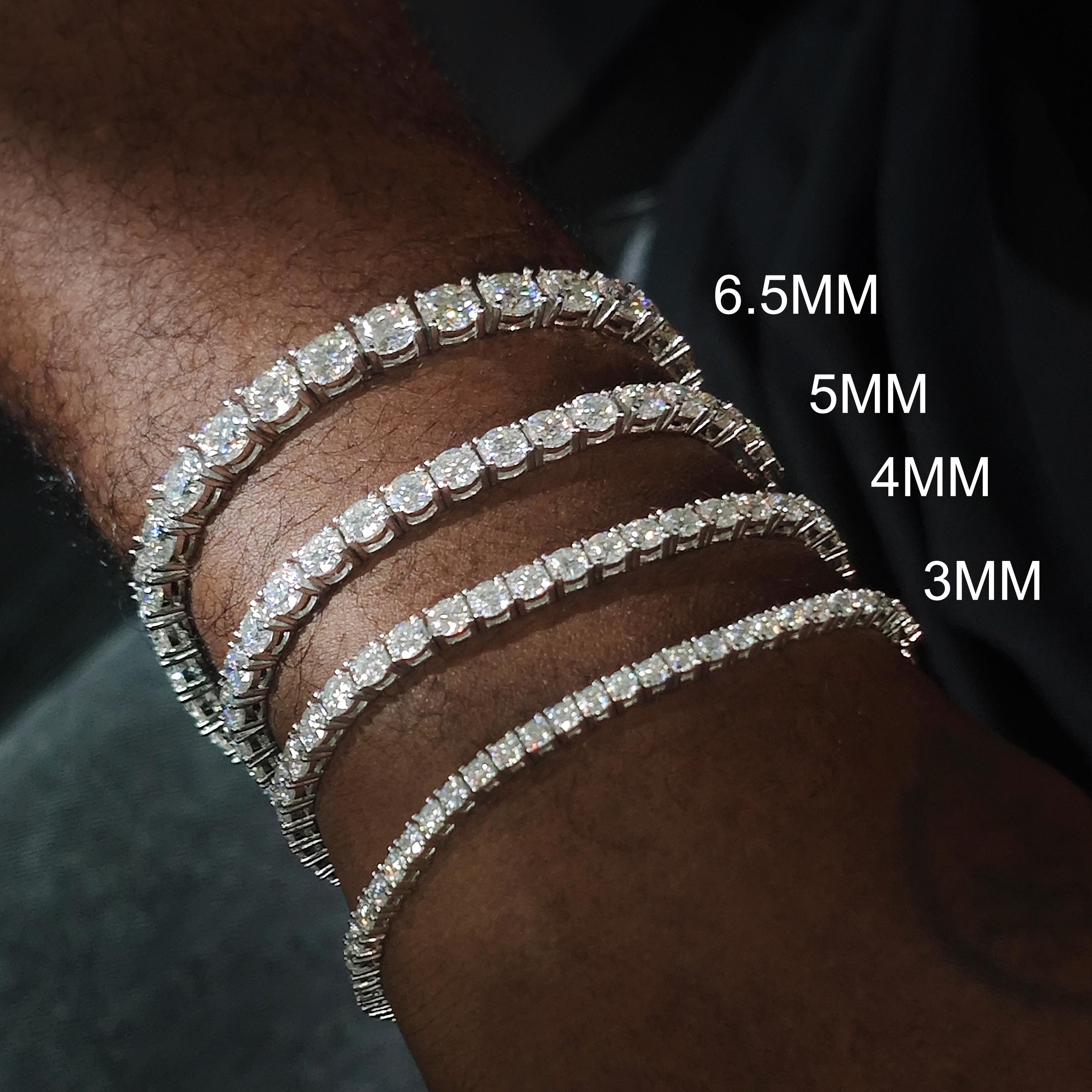 MOISSANITE TENNIS BRACELET 5.5CT-30CT STERLING SILVER & VVS MOISSANITE