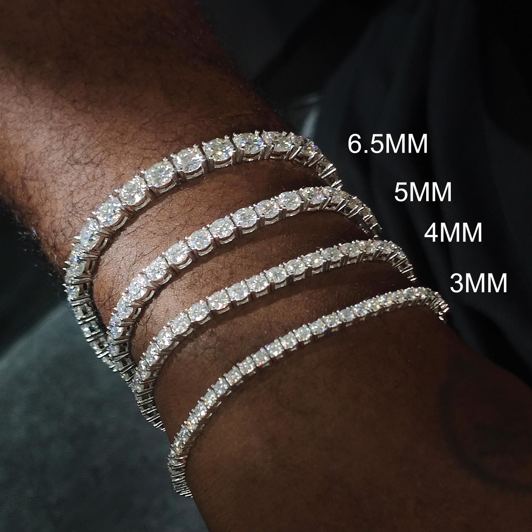 MOISSANITE TENNIS BRACELET 5.5CT-30CT STERLING SILVER & VVS MOISSANITE