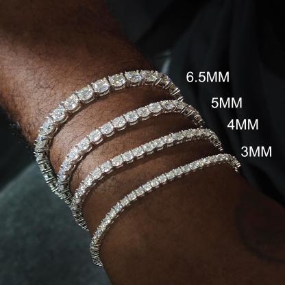 MOISSANITE TENNIS BRACELET 5.5CT-30CT STERLING SILVER & VVS MOISSANITE