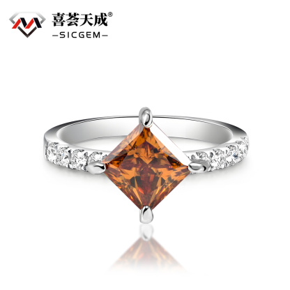 2ct Princess Synthetic Moissanite Compass Ring In 925 Sterling Silver