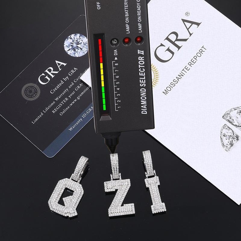 MOISSANITE LETTERS NAME PENDANT