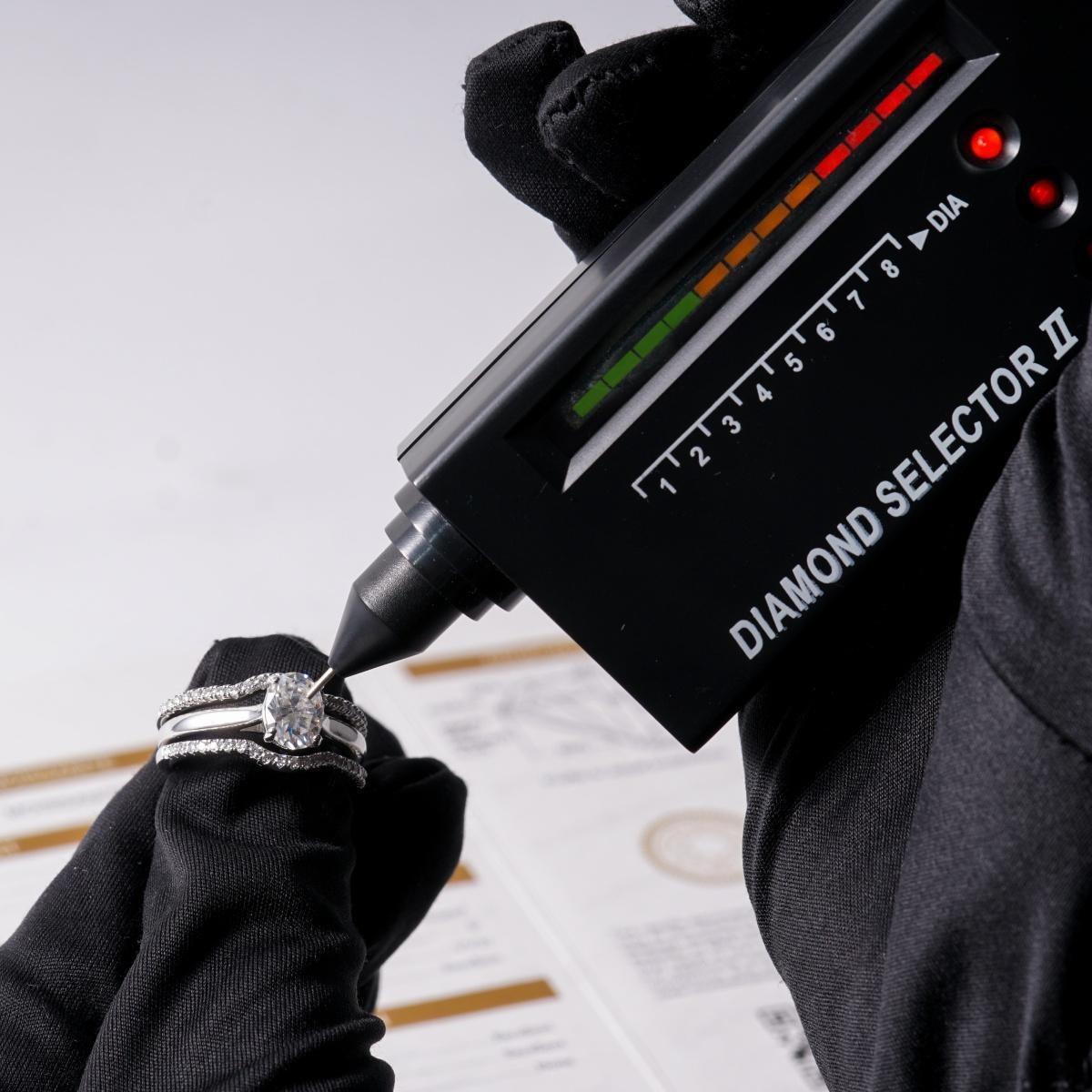 1.8ct Heavenly Nest Ring Engagement Ring Triple Stacking Ring VVS Synthetic Moissanite Ring Jewelry Copper Band