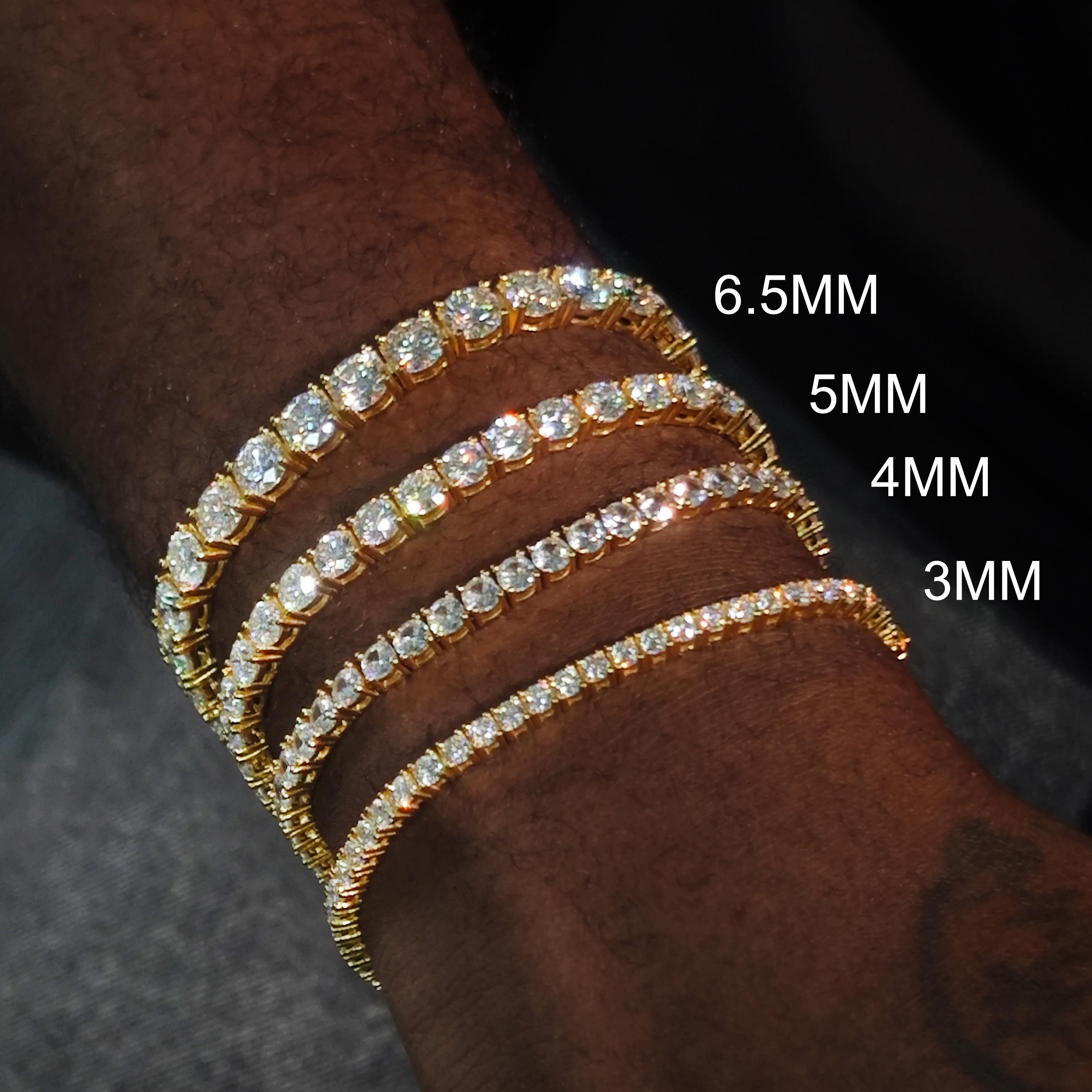 MOISSANITE TENNIS BRACELET 5.5CT-30CT STERLING SILVER & VVS MOISSANITE