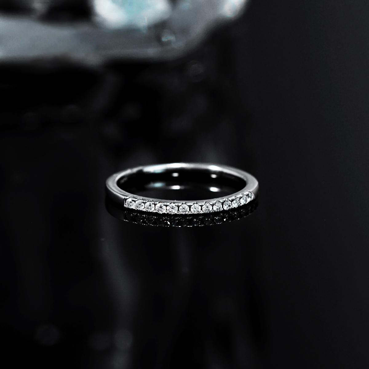 0.2ct S925 Round Synthetic Moissanite Wedding Bridal Set Band