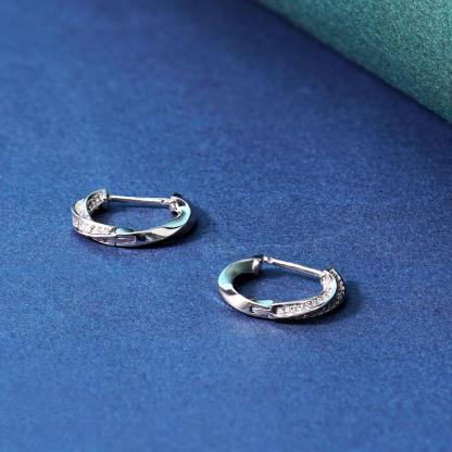 Mobius Earrings S925 VVS Synthetic Moissanite Unisex Earrings