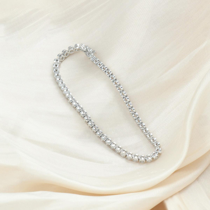 2mm VVS D Color S925 Sterling Silver Synthetic Moissanite Tennis Bracelet