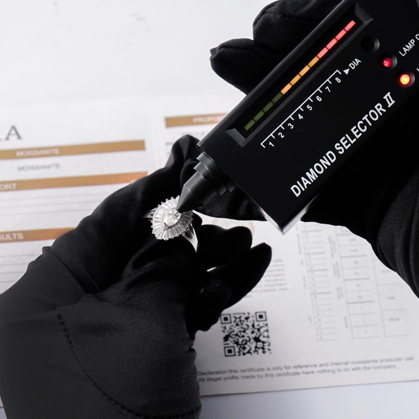 1ct Marquise Synthetic Moissanite Fashion Ring In 925 Sterling Silver Ring Band Jewelry Perfect Birthday Engagement Wedding Anniversary Gift