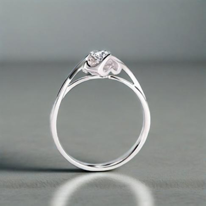 0.5-1ct Round Synthetic Moissanite Ring S925