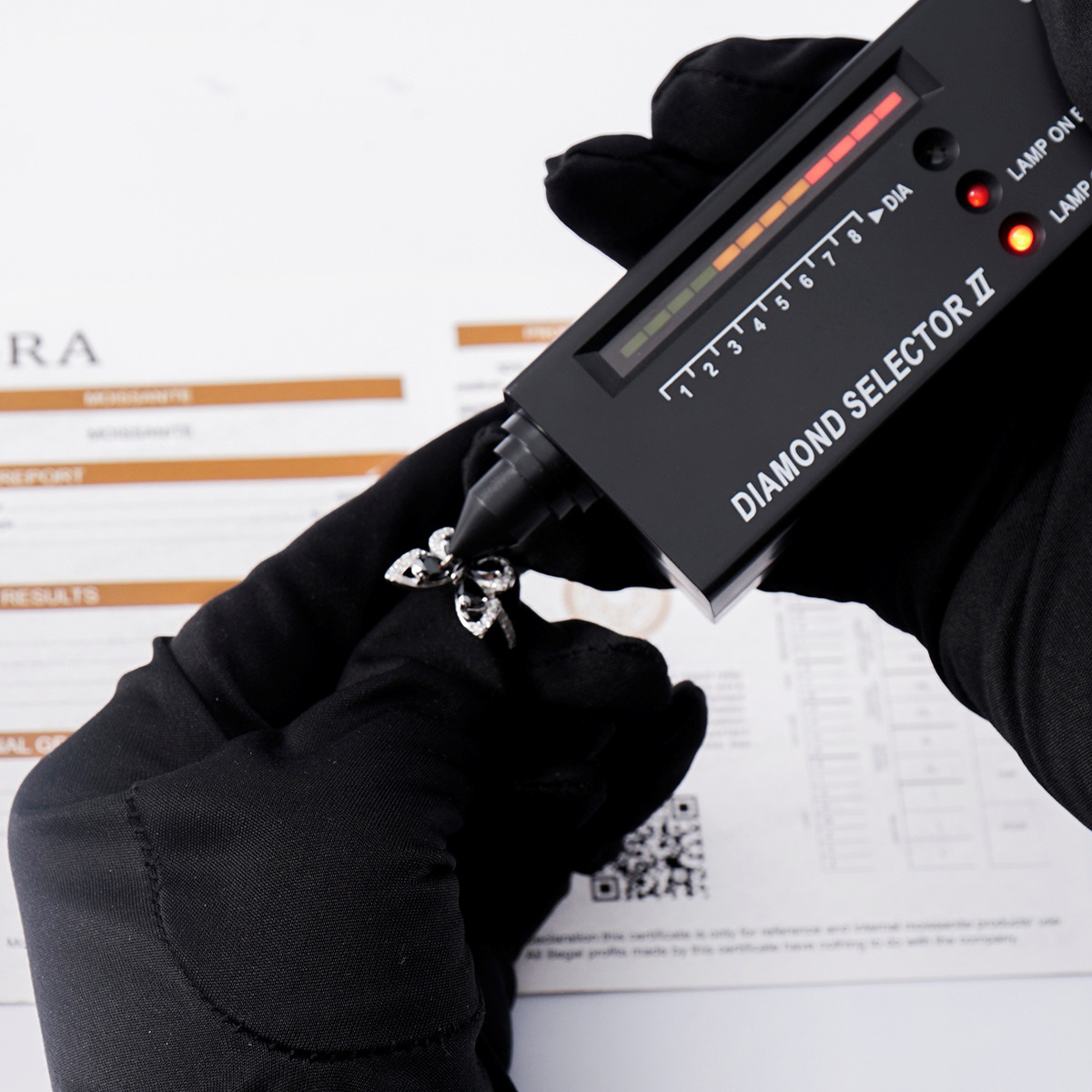 S925 Black Butterfly Pear Synthetic Moissanite Unique Ring