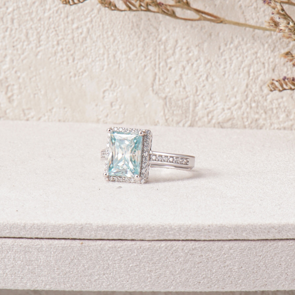 3ct Baguette Synthetic Moissanite Ring S925