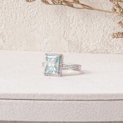 3ct Baguette Synthetic Moissanite Ring S925