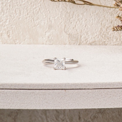1ct Princess Synthetic Moissanite Ring S925
