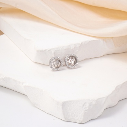 Sparkling Halo Earring Jackets Enhancer Stud Jackets Synthetic Moissanite S925 Earring Jackets for Studs
