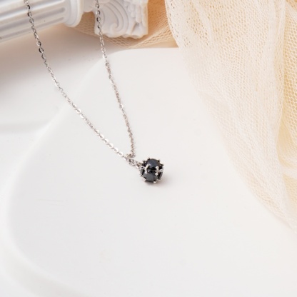 Unique Global Synthetic Moissanite Pendant Necklace Chain S925