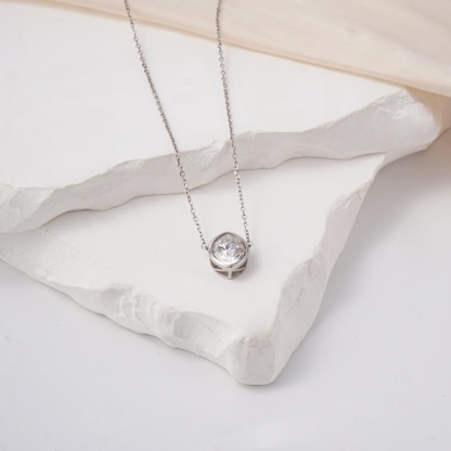 3.5ct Marquise Cut Synthetic Moissanite Pendant Necklace Chain S925