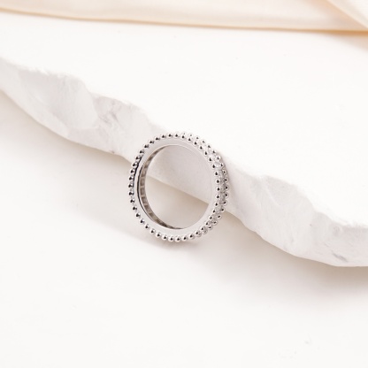 Luxury Full Eternity Ring Band Stacking Ring Wedding Ring Synthetic Moissanite Ring