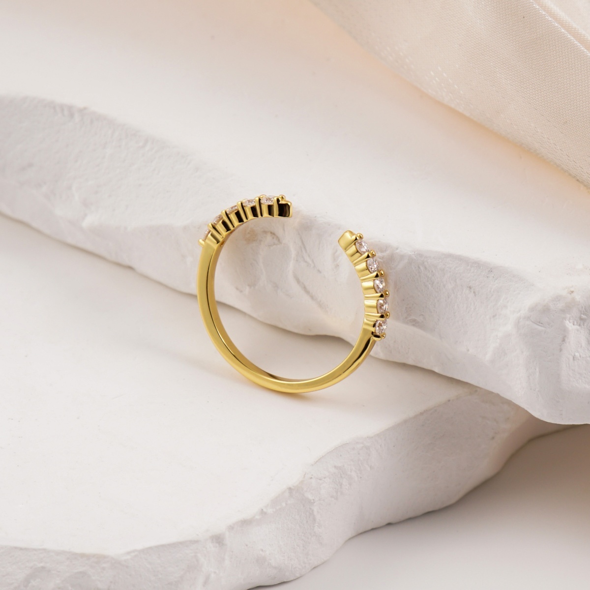 Delzzad Luxury Ethereal Elegance Set Bridal Engagement Ring Set Synthetic Moissanite Ring Jewelry S925 Triple Stacking Ring Band Perfect Birthday Engagement Wedding Anniversary Christmas Gift