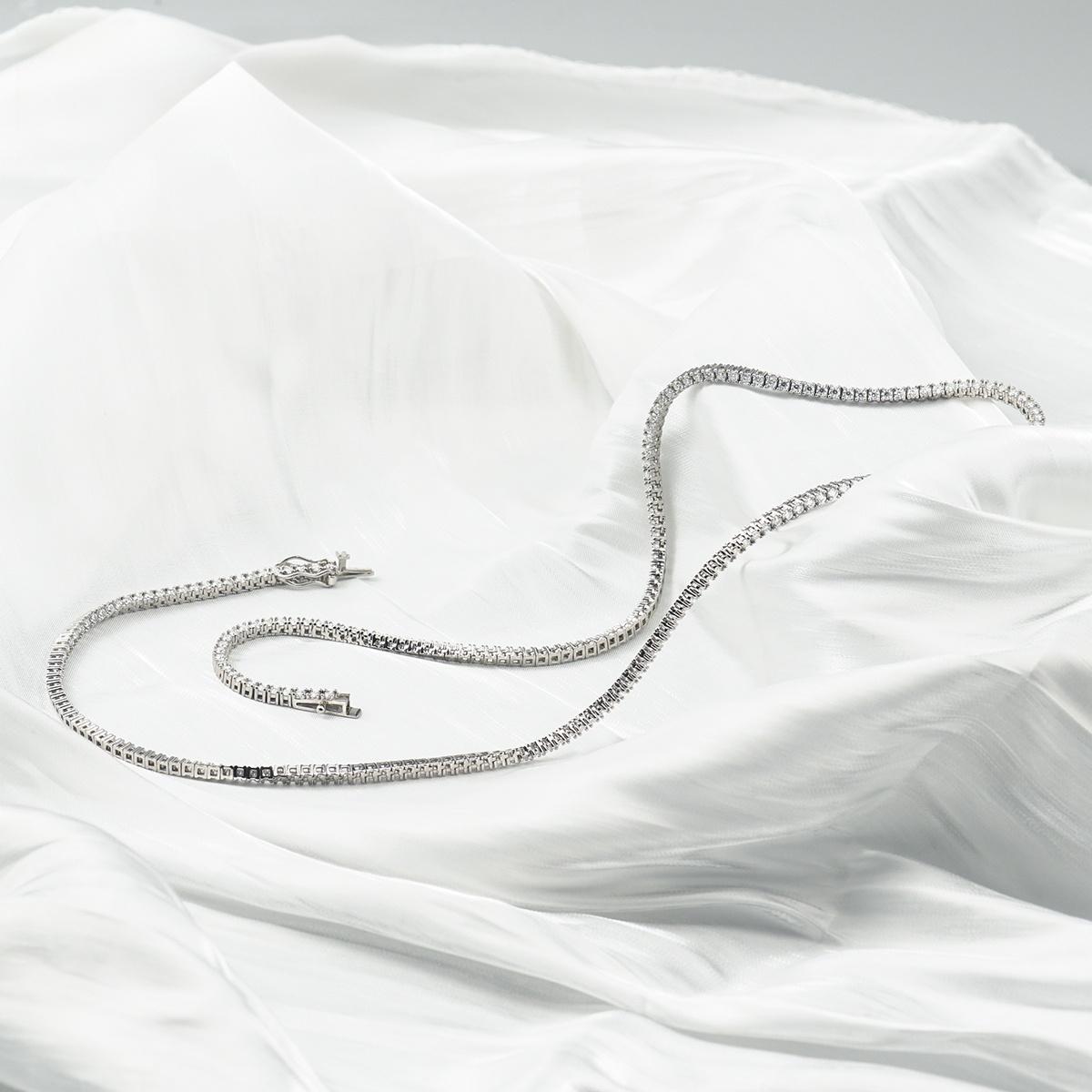 S925 Silver Hip Hop Synthetic Moissanite Tennis Chain