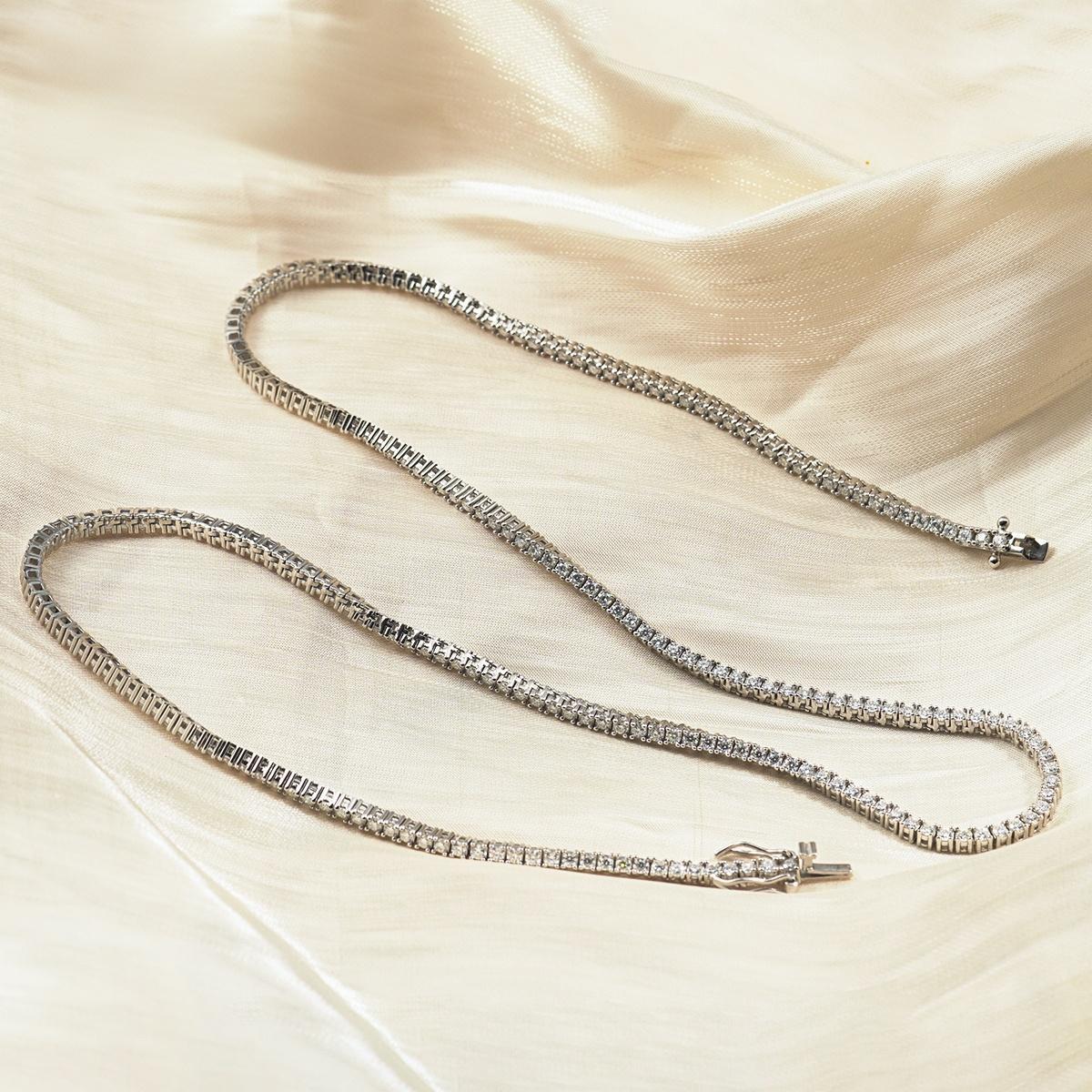 S925 Silver Hip Hop Synthetic Moissanite Tennis Chain