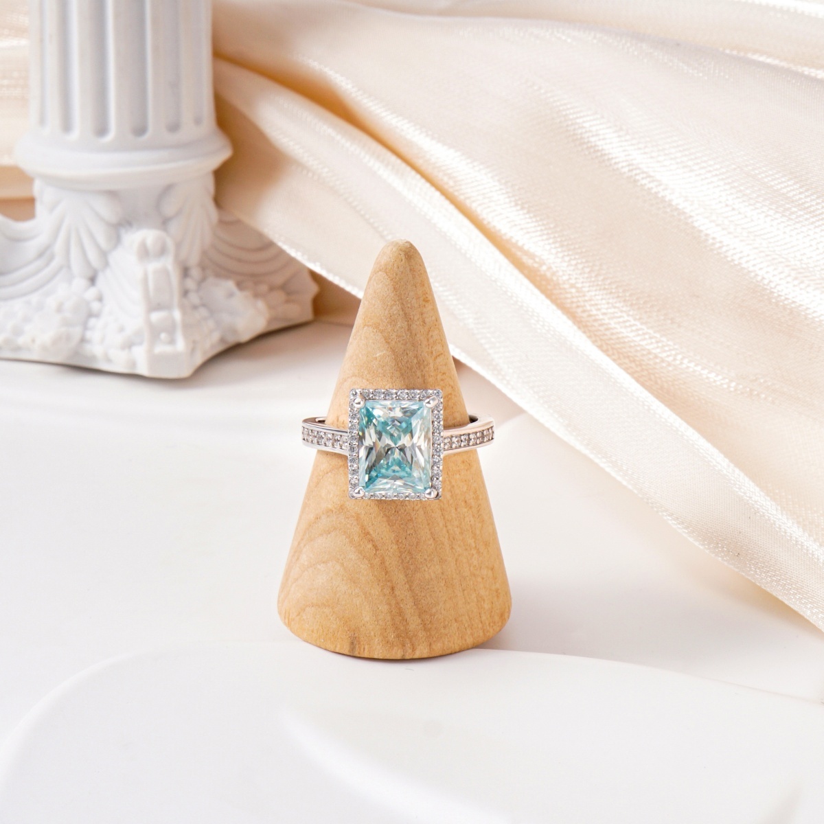 3ct Baguette Synthetic Moissanite Ring S925