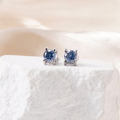 0.5ct Round Synthetic Moissanite Stud Earrings S925