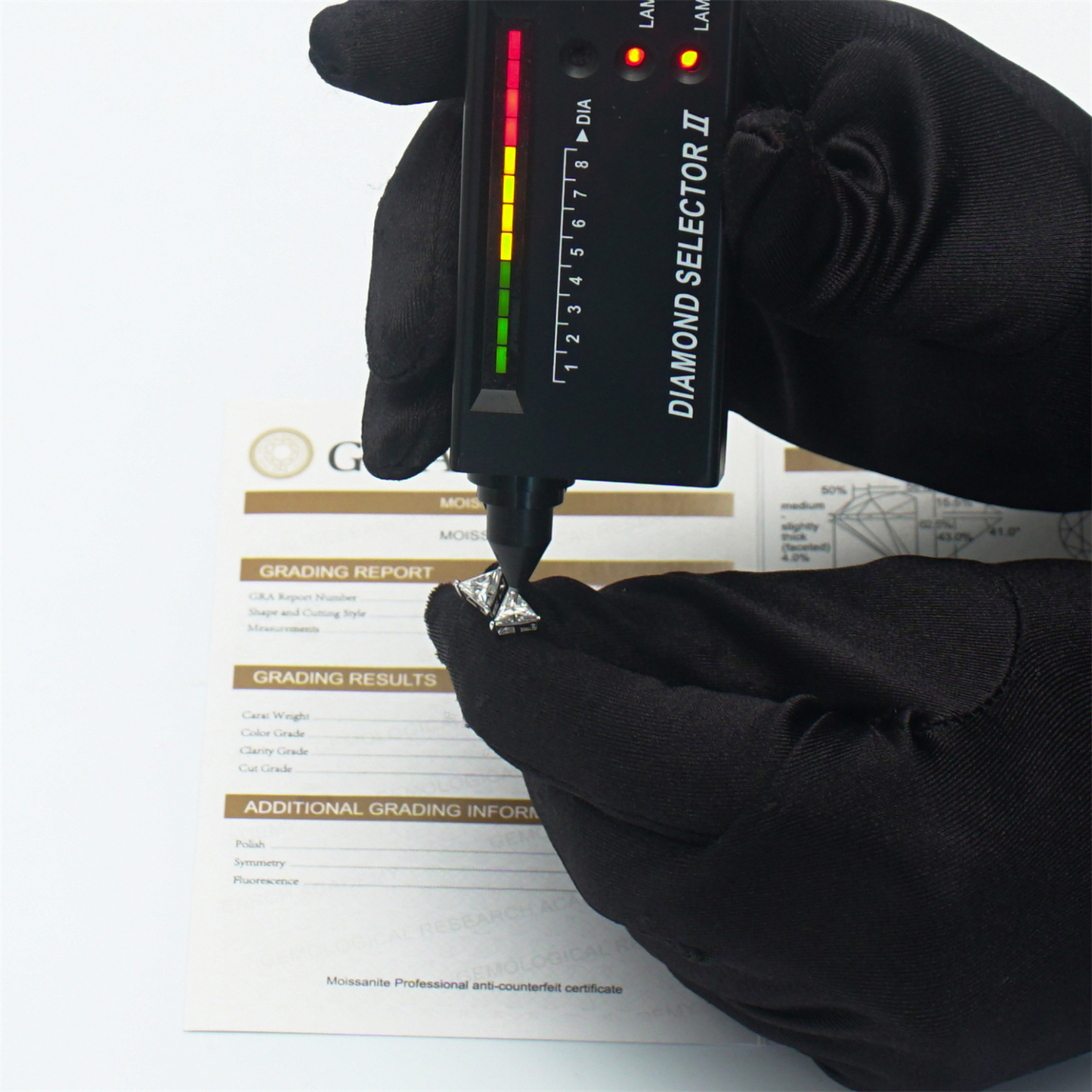 S925 Triangle Cut Synthetic Moissanite Solitaire Stud Earrings Birthday Anniversary Mother's Day Gifts