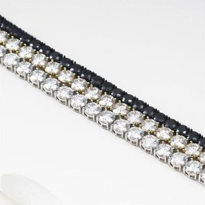 S925 Silver Hip Hop Synthetic Moissanite Tennis Chain