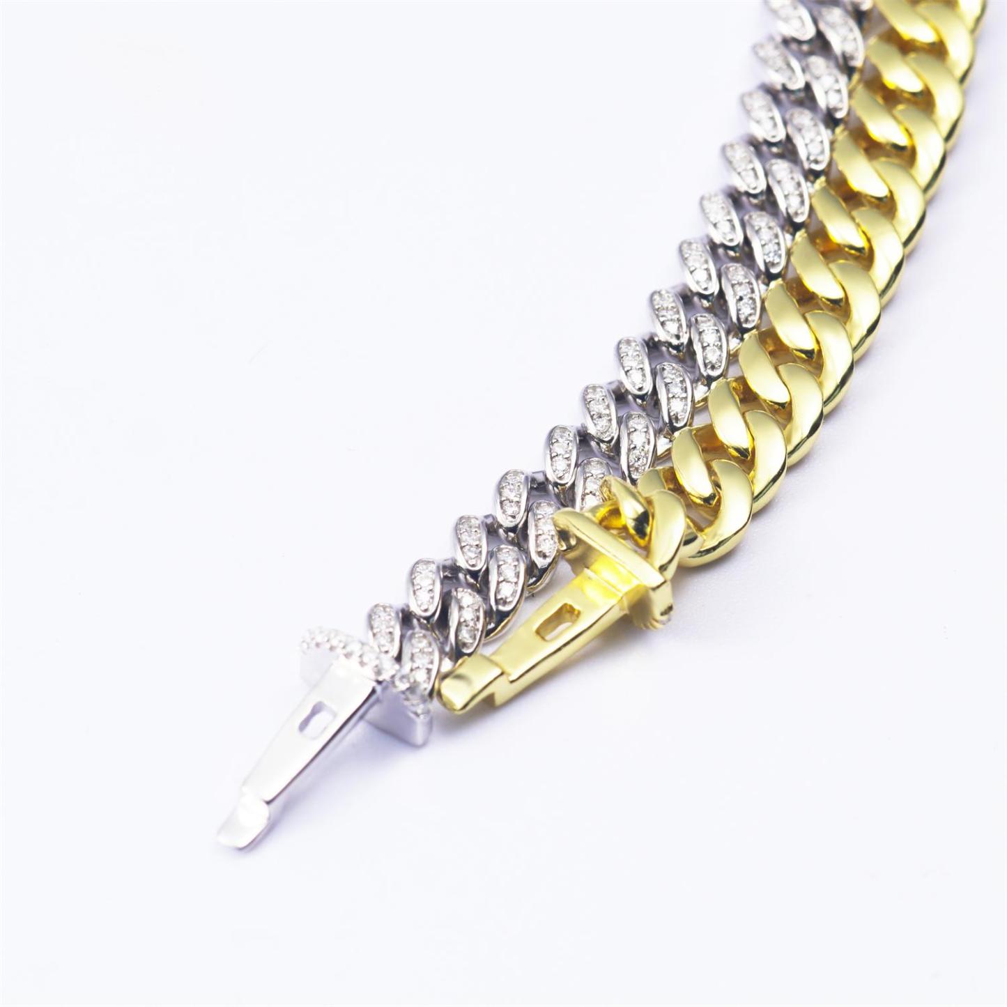 02style S925 VVS Synthetic Moissanite Hip Hop Unisex Cuban Link Necklace Chain