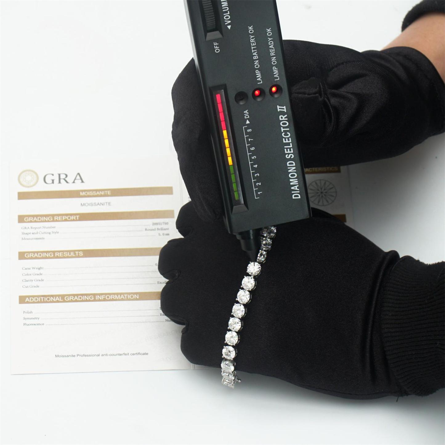 3MM-6.5MM Synthetic Moissanite Tennis Bracelet S925