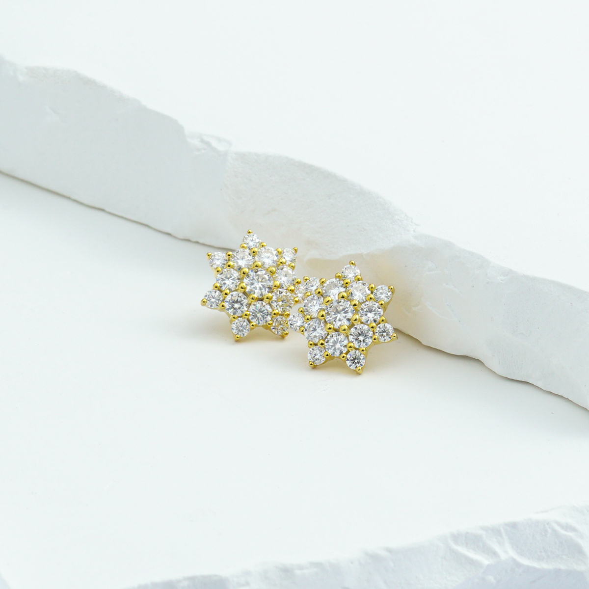 S925 Round Synthetic Moissanite Dazzling Star Cluster Studs Earrings Birthday Anniversary Gift Mother's Day Gifts for Men Women