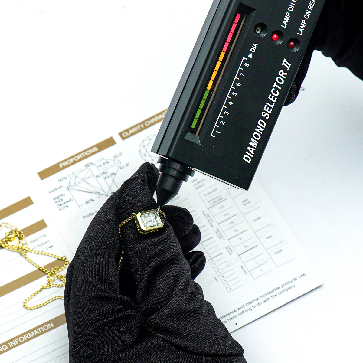 S925 3CT SYNTHETIC MOISSANITE BEZEL STYLE SOLITAIRE NECKLACE CHAIN