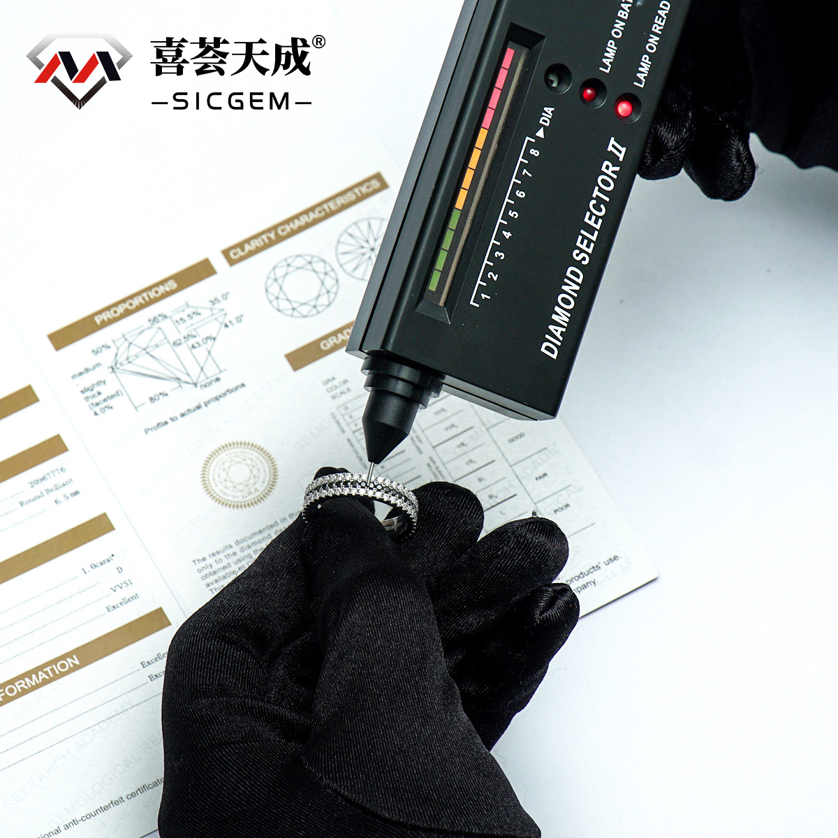 S925 Handmade Black and White Melee Synthetic Moissanite Pave Band