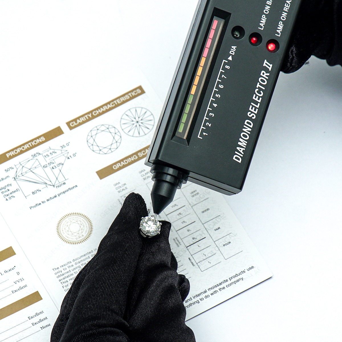 FROSTFIRE Six-Prong Solitaire Stud Earrings 925S & VVS Moissanite