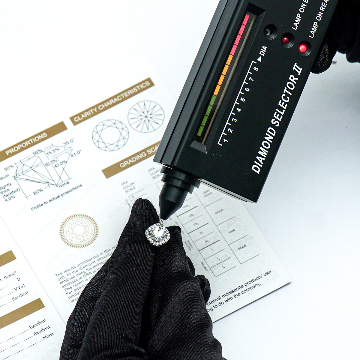 HALO SQUARE Luxury Stud Earrings S925S & VVS Moissanite