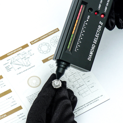 S925 Round Synthetic Moissanite Luxury Stud Earrings Mother's Day Gift For Men Women