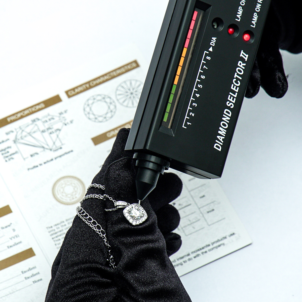 S925 1CT ROUND SYNTHETIC MOISSANITE ROMANTIC NECKLACE PENDANT GIFT FOR WOMEN