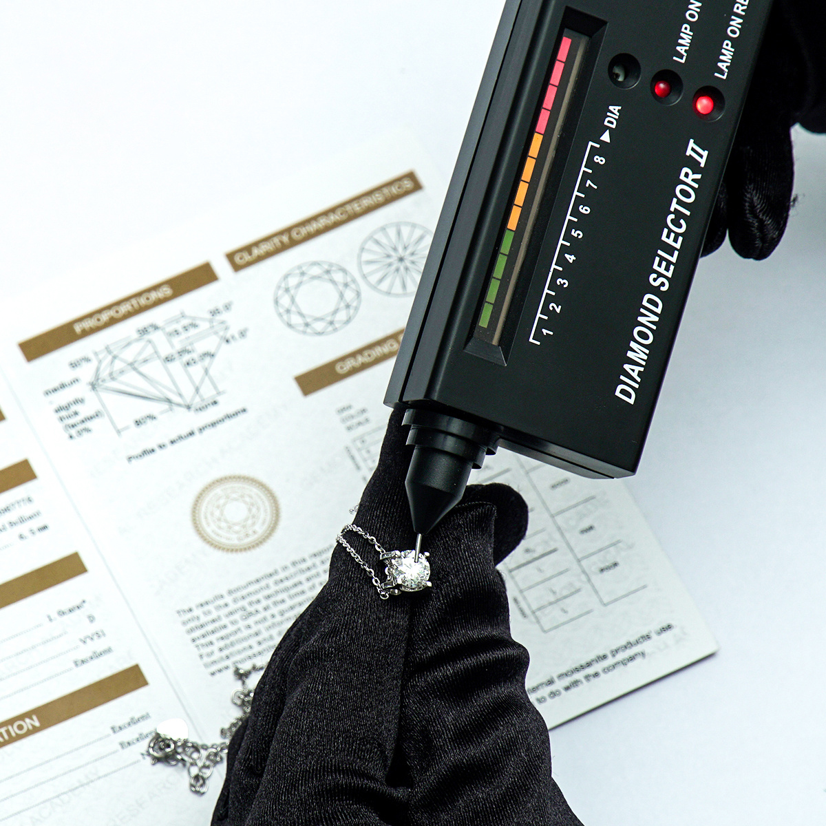 S925 1CT ROUND CUT SYNTHETIC MOISSANITE CLASSIC SOLITAIRE PRONG PENDANT NECKLACE