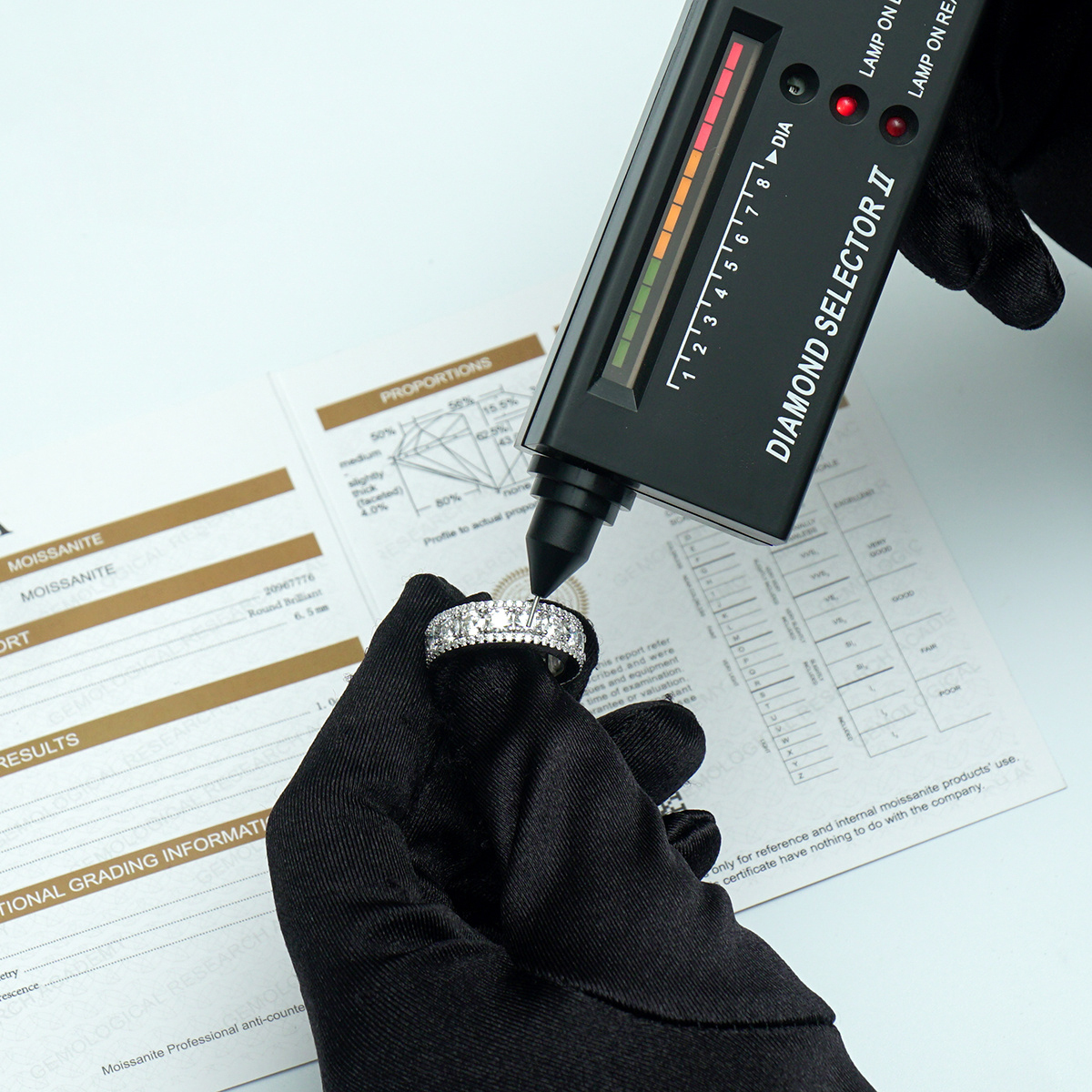 Burger Clip Hip Hop Style Unisex Circle Ring VVS Synthetic Moissanite & S925