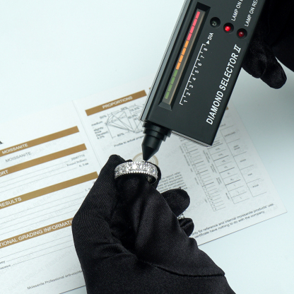 Burger Clip Hip Hop Style Unisex Circle Ring VVS Synthetic Moissanite & S925